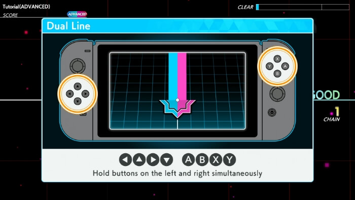 Dual Line: Hold buttons on the left and right simultaneously