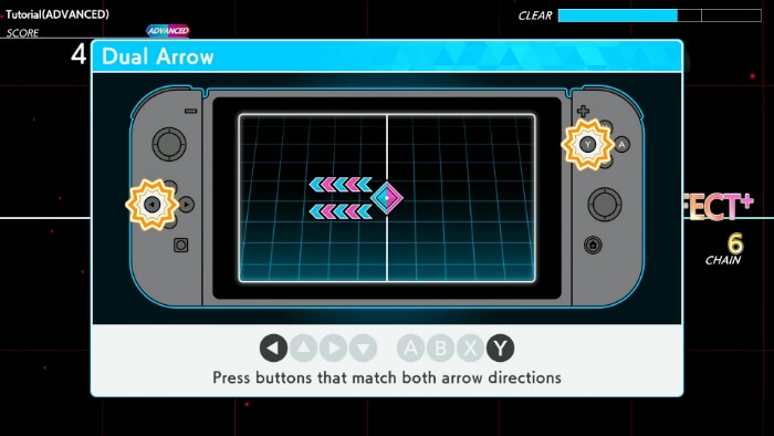 Dual Arrow: Press buttons that match both arrow directions