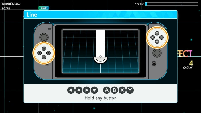 Line: Hold any button