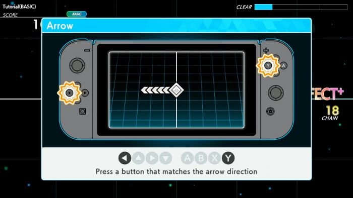 Arrow: Press a button that matches the arrow direction